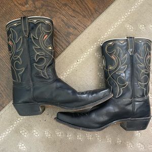 Vintage Leather Cowboy Boots
